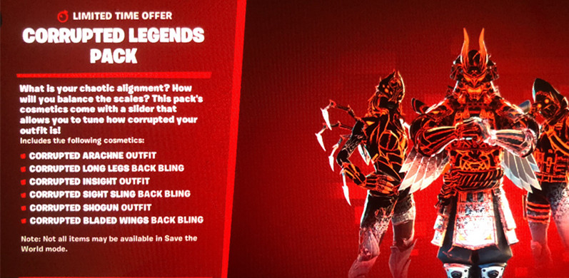 Fortnite CORRUPTED LEGENDS PACK For All The Platform 24h Online