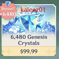 Genshin Impact Top Up 6480   Crystals（Login required）