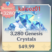 Genshin Impact Top Up 3280 Crystals NO LOGIN Information Required