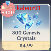Genshin Impact Top Up 300 Crystals NO LOGIN Information Required