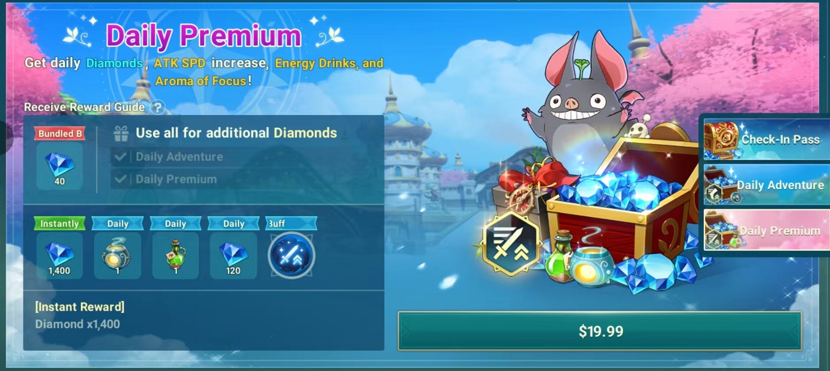 Ni no Kuni Cross Worlds TOPUP Daily premium 20 Ni no Kuni Cross