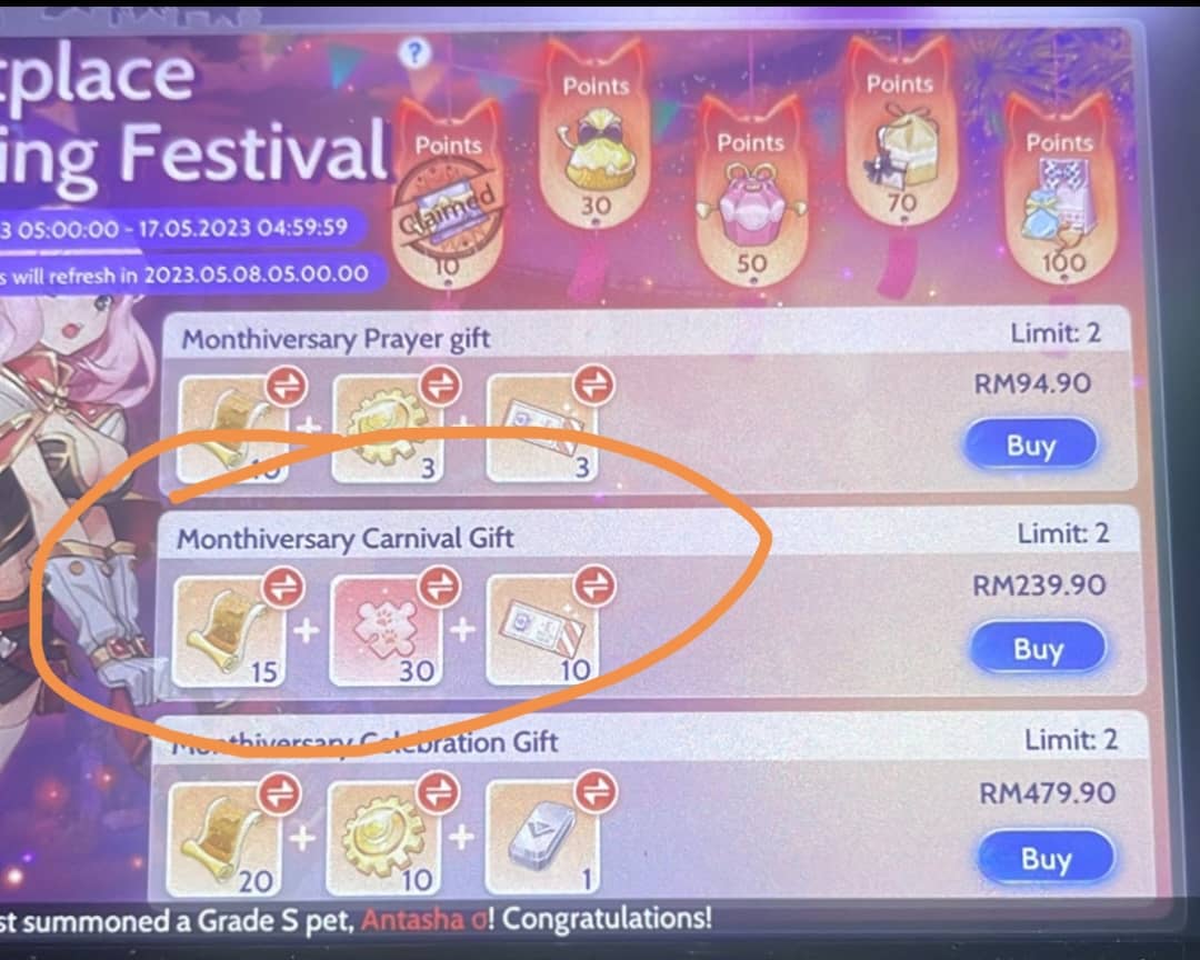 Ragnarok Origin Global /Monthiversary Carnival Gift login topup, need username and password