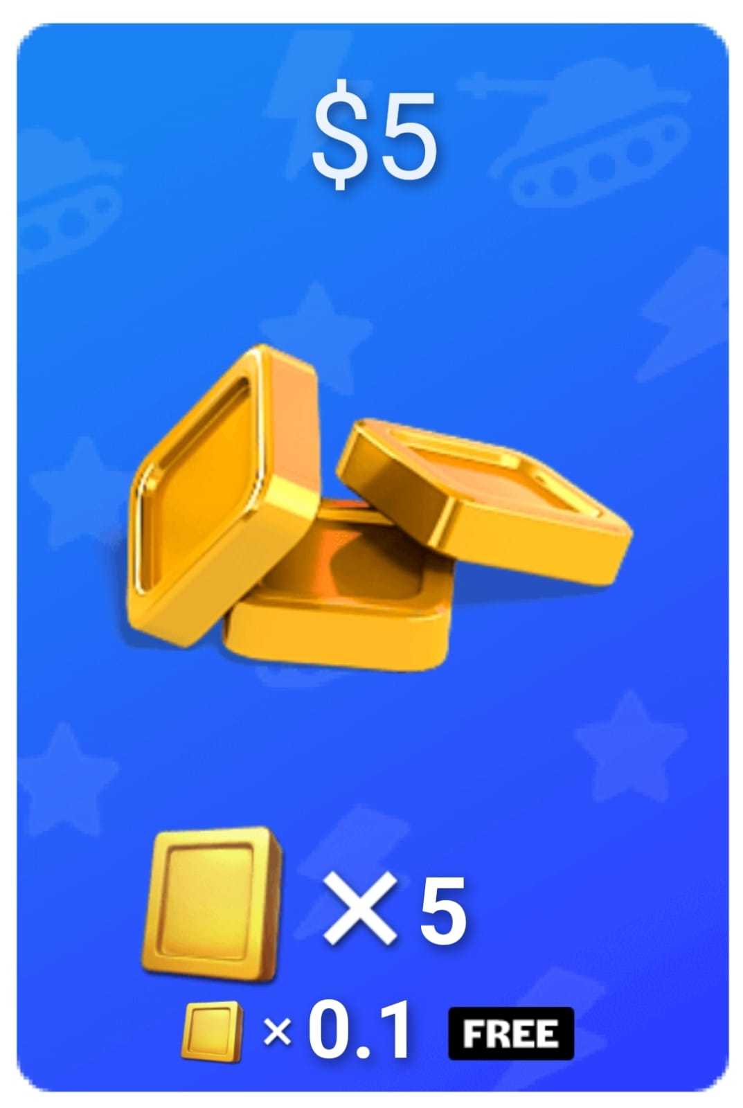 Top War Battle Game Top Up 5 (5+0.1 Gold)(Only Need User ID) Top