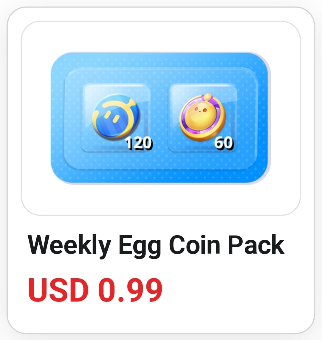 Eggy Party Top Up Weekly Egg Coin Pack Only Need UserID Invoice