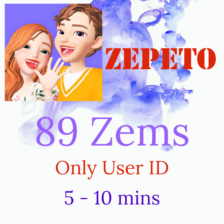 Fast Recharge 89 ZEMS ZEPETO (Only User Zepeto ID needed) ZEPETO KALEOZ