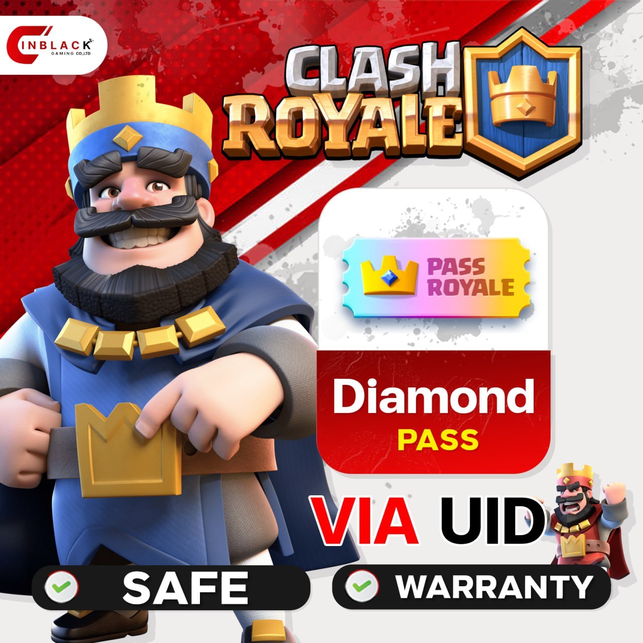 CLASH ROYALE Diamond Pass TAGID by Inblackm open 24 hr. Clash Royale KALEOZ
