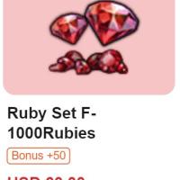 Octopath Traveler: CotC Top Up Ruby Set F-1000Rubies, only need User ID