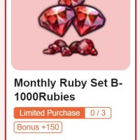 Octopath Traveler: CotC Top Up Monthly Ruby Set B-1000Rubies, only need User ID
