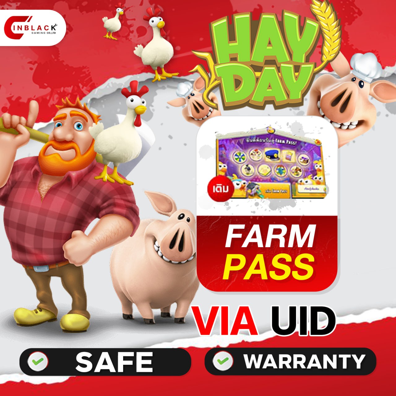 Hay day Farm Pass TAGID by Inblackm open 24 hr. Hay Day KALEOZ