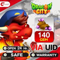Dragon City - 140 GEM Top up User ID by Inblackm Open 24 hr.