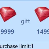 Hero Clash Top Up 9999+400 Red Diamonds, only need Character ID