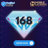 [Instant MLBB] Mobile Legends 168 Diamonds (IDN❌, MY❌, SG❌, PH❌,RU❌)