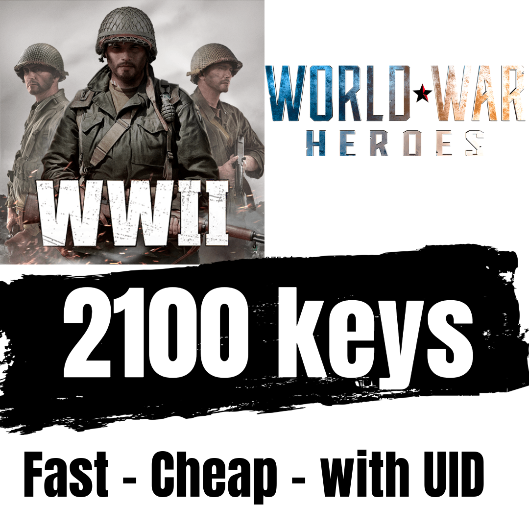 World War Heroes Fast Recharge 2100 Keys Wwii Onlyuid Needed World War Heroes Kaleoz