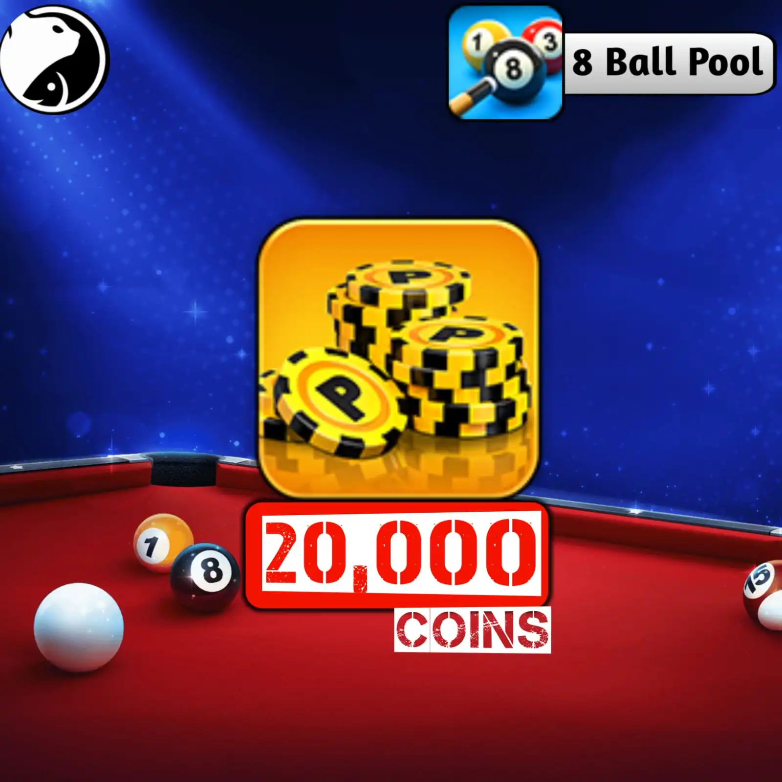 8 Ball Pool ✓ FAST DELIVERY ✓ 20000 Coin ( Unique ID ) | 8 Ball Pool |  KALEOZ