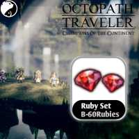 Octopath Traveler: CotC ✅ FAST DELIVERY✅ Ruby Set B-60 Rubies - Via : UID (SEA)