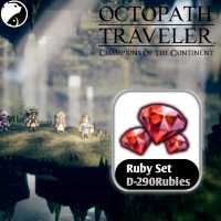Octopath Traveler: CotC ✅ FAST DELIVERY✅ Ruby Set D-290 Rubies - Via : UID (SEA)