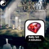 Octopath Traveler: CotC ✅ FAST DELIVERY✅ Ruby Set A-16 Rubies  Via : UID (SEA)