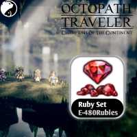 Octopath Traveler: CotC ✅ FAST DELIVERY✅ Ruby Set E-480 Rubies - Via : UID (SEA)