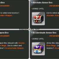 MapleStory Arcaneshade | Abso Equipment Weapon Box | Armor Box