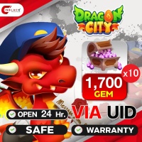 Dragon City - 17000  (1700 x10 ) GEM Top up User ID by Inblackm Open 24 hr.