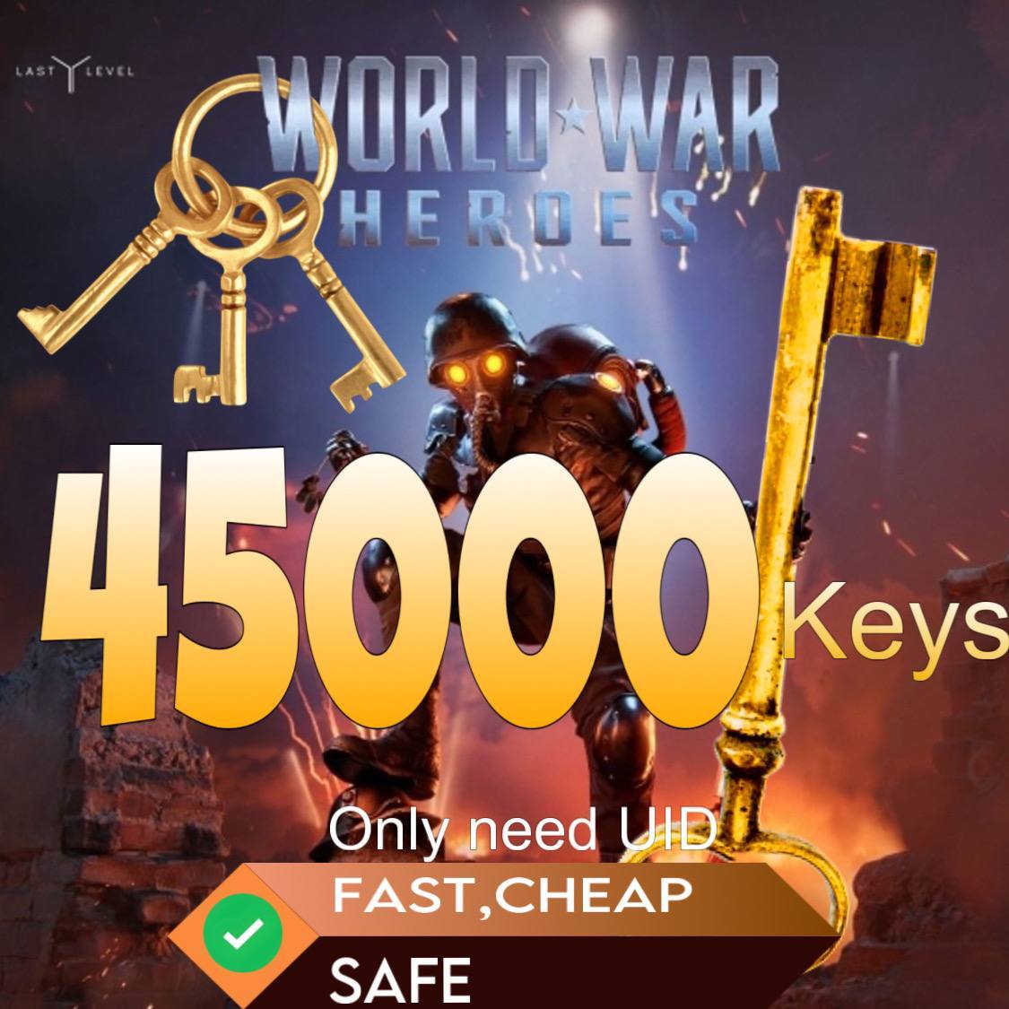 45000 keys world war hero(by uid) fast,cheap,safe World War Heroes
