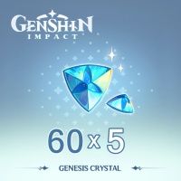 Genshin Impact - 60*5 = 300 Genesis Crystals (UID)