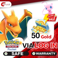 Pokemon TCG Pocket - 50 Gold / 7 Unpaid Gold 9.99$ Top Up Via Login By Inblackm open 24 hr.