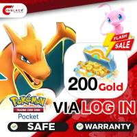 Pokemon TCG Pocket - 200 Gold / 50 Unpaid Gold 39.99$ Top Up Via Login By Inblackm open 24 hr.