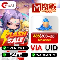 Magic Chess: Go Go - 336 ( 303+33 ) Diamonds via UID by Inblackm open 24 hr.