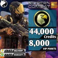 Modern Combat 5: eSports FPS GL / Mobile ✅ FAST DELIVERY ✅ 44,000 Credits + 8,000 VIP Points  - Via : GAMELOFT ID (GLOBAL)
