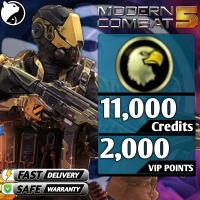 Modern Combat 5: eSports FPS GL / Mobile ✅ FAST DELIVERY ✅ 11,000 Credits + 2,000 VIP Points  - Via : GAMELOFT ID (GLOBAL)