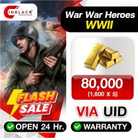 War War Heroes (VVVVH WW II) -  80,000  (16000 X 5) Gold  via UID by Inblackm open 24 hr.