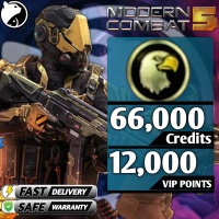 Modern Combat 5: eSports FPS GL / Mobile ✅ FAST DELIVERY ✅ 66,000 Credits + 12,000 VIP Points  - Via : GAMELOFT ID (GLOBAL)