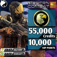 Modern Combat 5: eSports FPS GL / Mobile ✅ FAST DELIVERY ✅ 55,000 Credits + 10,000 VIP Points  - Via : GAMELOFT ID (GLOBAL)