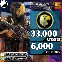 Modern Combat 5: eSports FPS GL / Mobile ✅ FAST DELIVERY ✅ 33,000 Credits + 6,000 VIP Points  - Via : GAMELOFT ID (GLOBAL)