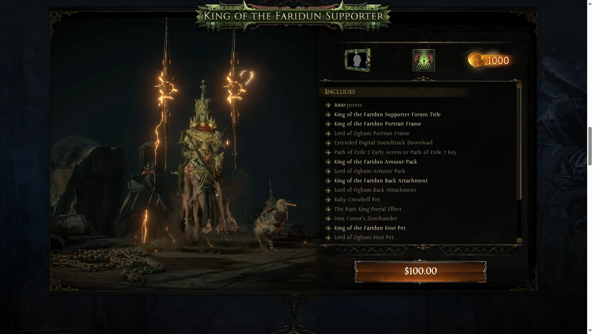 Path of Exile 2 - Thaumaturge of the Vaal Supporter Pack( 160 USD ) | Path  of Exile 2 | KALEOZ