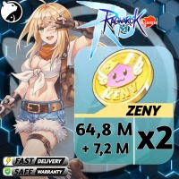 Ragnarok M: Classic ✅ INSTANT PROCESS ✅ 64.8 Million + 7.2 Million Zeny x2  - Via : UID (SERVER : SEA)