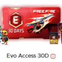 evo access 30d  ------ Free Fire. REGION : {Malaysia, Singapura, Cambodia, Philippines}