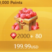 【Instant TOP UP】【User ID TOP UP】Epic Heroes - X Hero 2000 RED Diamond