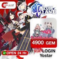 Azur Lane (Global) 4900 GEM 79.99$ ( First Time x 2 ) Top Up VIA LOGIN Yostar By Inblack Open 24 hr.