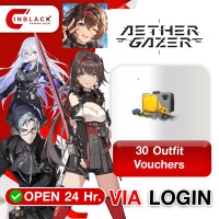 Aether Gazer (GL) - 30 Outfit Vouchers Top Up via Login by Inblackm open 24 hr.