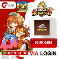 Legend of Mushroom (GL) -  99.99  GEM Top up Via Official LOGIN By Inblack open 24 hr.