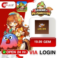 Legend of Mushroom (GL) -  19.99  GEM Top up Via Official LOGIN By Inblack open 24 hr.