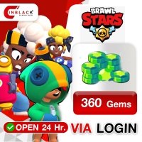 Brawl stars - 360 Gems ( 19.99$ ) Top up via LOGIN By Inblack Open 24 hr.