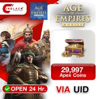 Age of Empires Mobile (GL) - 29997 Apex Coins 99.99$x3 Top up UID By Inblack Open 24 hr.