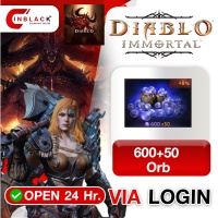 Diablo Immortal (GL) - 600+50 Orb Top up Via LOG IN By Inblack Open 24 hr.