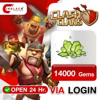 CLASH OF CLANS - 14000 Gems ( 99.99$ ) Top up via LOGIN By Inblack Open 24 hr.