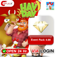 Hay Day - Event Pack 4.99USD Top up via LOGIN By Inblack Open 24 hr.