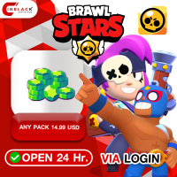 Brawl stars - ANY PACK 14.99 USD Top up Via LOG IN By Inblack Open 24 hr.