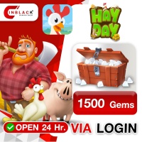 Hay Day - 1,500 GEMS ( 49.99$ ) Top up via LOGIN By Inblack Open 24 hr.